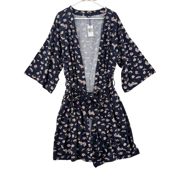 Vera Bradley Knit Robe Womens Large XL Falling Daisies Floral Loungewear - Picture 1 of 7
